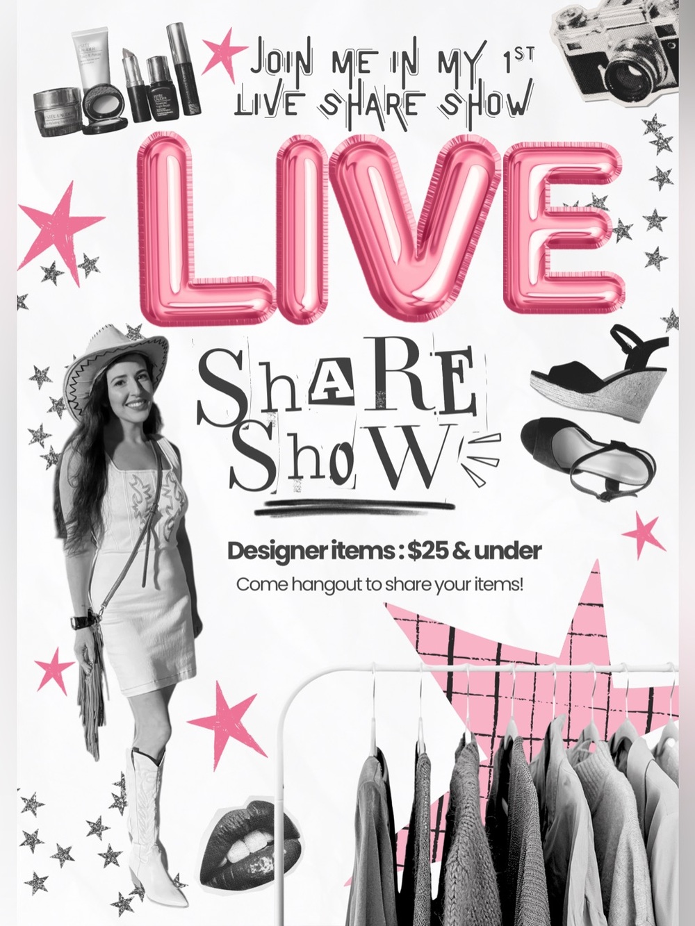 LIVE Share Show Listing — Designer items starting at $25 or less!